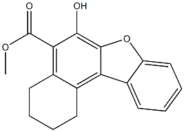 1,2,3,4-Tetrahydro-6-hydroxybenzo[b]naphtho[1,2-d]furan-5-carboxylic acid methyl ester 구조식 이미지