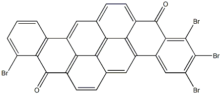 1,2,3,9-Tetrabromo-8,16-pyranthrenedione 구조식 이미지