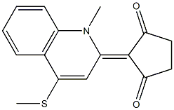 1,2-Dihydro-1-methyl-4-methylthio-2-(2,5-dioxocyclopentylidene)quinoline Structure