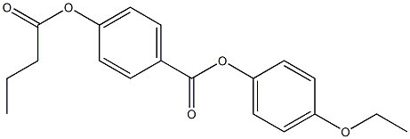 p-Butanoyloxybenzoic acid p-ethoxyphenyl ester Structure