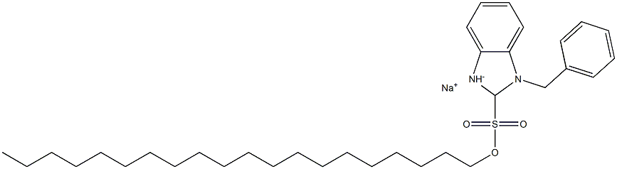 1-Benzyl-2,3-dihydro-2-icosyl-1H-benzimidazole-2-sulfonic acid sodium salt 구조식 이미지