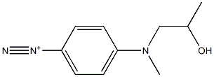 4-[Methyl(2-hydroxypropyl)amino]benzenediazonium Structure