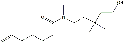 2-[N-(6-Heptenoyl)-N-methylamino]-N-(2-hydroxyethyl)-N,N-dimethylethanaminium 구조식 이미지