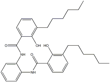 N,N'-Bis(3-hexylsalicyloyl)-o-phenylenediamine Structure