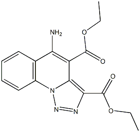 5-Amino[1,2,3]triazolo[1,5-a]quinoline-3,4-dicarboxylic acid diethyl ester 구조식 이미지