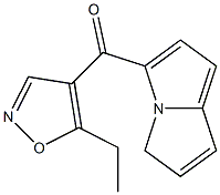 4-(Pyrrolizinocarbonyl)-5-ethylisoxazole 구조식 이미지