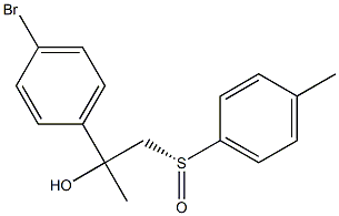 (R)-1-Methyl-1-(4-bromophenyl)-2-(4-methylphenylsulfinyl)ethanol Structure