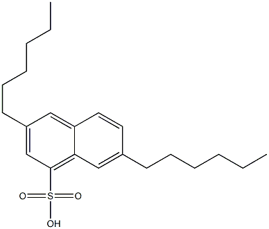 3,7-Dihexyl-1-naphthalenesulfonic acid 구조식 이미지