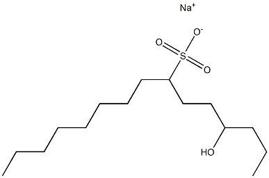 4-Hydroxypentadecane-7-sulfonic acid sodium salt Structure