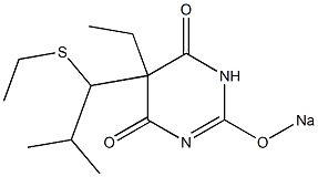 5-Ethyl-5-[1-(ethylthio)-2-methylpropyl]-2-sodiooxy-4,6(1H,5H)-pyrimidinedione 구조식 이미지