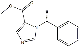 1-[(R)-1-Phenylethyl]-1H-imidazole-5-carboxylic acid methyl ester 구조식 이미지