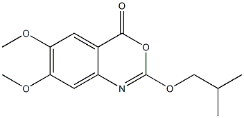2-(2-Methylpropoxy)-6,7-dimethoxy-4H-3,1-benzoxazin-4-one 구조식 이미지