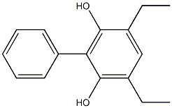 2-Phenyl-4,6-diethylbenzene-1,3-diol Structure