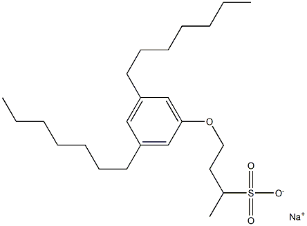 4-(3,5-Diheptylphenoxy)butane-2-sulfonic acid sodium salt 구조식 이미지