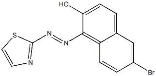 1-(2-Thiazolylazo)-6-bromo-2-naphthol 구조식 이미지
