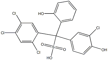 (3-Chloro-4-hydroxyphenyl)(2,4,5-trichlorophenyl)(2-hydroxyphenyl)methanesulfonic acid 구조식 이미지