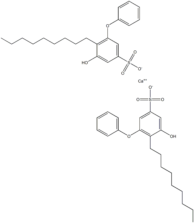 Bis(5-hydroxy-6-nonyl[oxybisbenzene]-3-sulfonic acid)calcium salt Structure