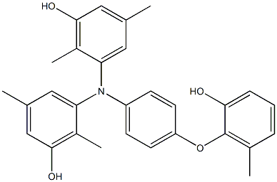 N,N-Bis(3-hydroxy-2,5-dimethylphenyl)-4-(2-hydroxy-6-methylphenoxy)benzenamine 구조식 이미지