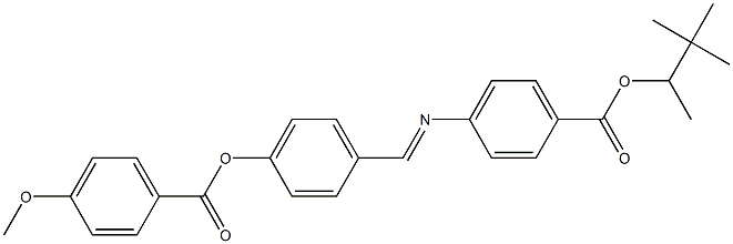 4-[4-(4-Methoxybenzoyloxy)benzylideneamino]benzoic acid (1,2,2-trimethylpropyl) ester 구조식 이미지