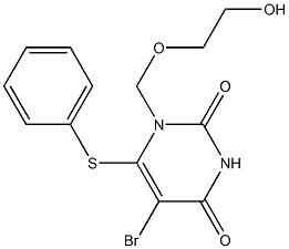 5-Bromo-1-[(2-hydroxyethoxy)methyl]-6-(phenylthio)pyrimidine-2,4(1H,3H)-dione 구조식 이미지