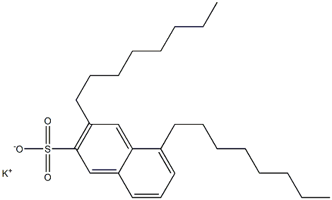 3,5-Dioctyl-2-naphthalenesulfonic acid potassium salt 구조식 이미지