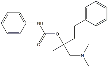 Carbanilic acid 1-(dimethylaminomethyl)-1-methyl-3-phenylpropyl ester 구조식 이미지