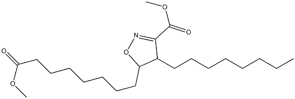 4-Octyl-5-(8-oxo-8-methoxyoctyl)-2-isoxazoline-3-carboxylic acid methyl ester Structure