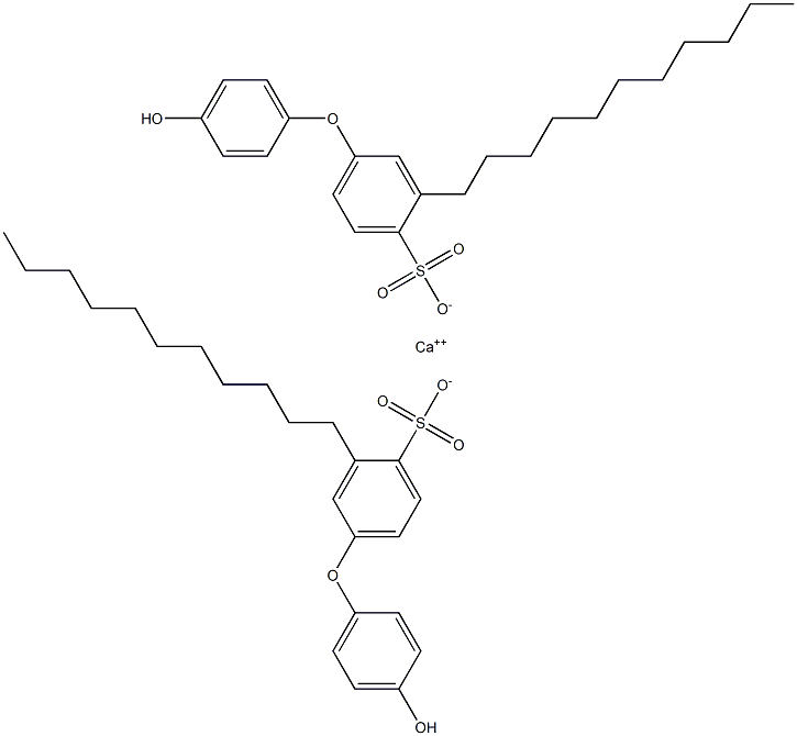 Bis(4'-hydroxy-3-undecyl[oxybisbenzene]-4-sulfonic acid)calcium salt 구조식 이미지