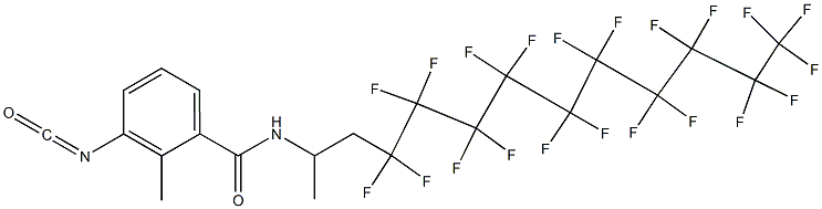 3-Isocyanato-2-methyl-N-[2-(henicosafluorodecyl)-1-methylethyl]benzamide 구조식 이미지