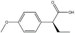 [S,(+)]-2-(p-Methoxyphenyl)butyric acid 구조식 이미지