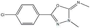 2-Methylimino-3-methyl-5-(4-chlorophenyl)-2,3-dihydro-1,3,4-oxadiazole 구조식 이미지