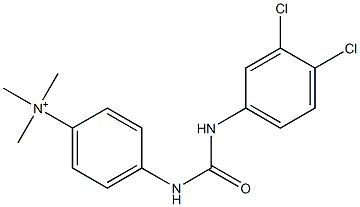 4-[[[(3,4-Dichlorophenyl)amino]carbonyl]amino]-N,N,N-trimethylbenzenaminium Structure