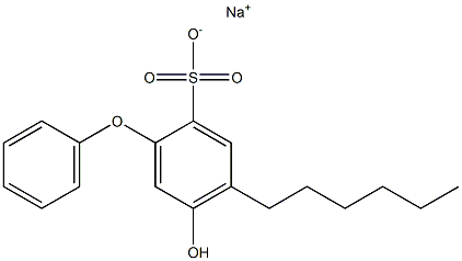 5-Hydroxy-4-hexyl[oxybisbenzene]-2-sulfonic acid sodium salt Structure