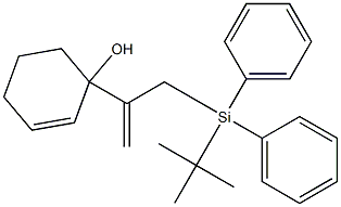 1-[1-[[Diphenyl(tert-butyl)silyl]methyl]vinyl]-2-cyclohexen-1-ol 구조식 이미지