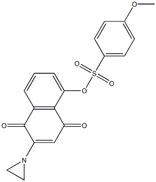 2-(1-Aziridinyl)-5-(4-methoxyphenylsulfonyloxy)-1,4-naphthoquinone 구조식 이미지