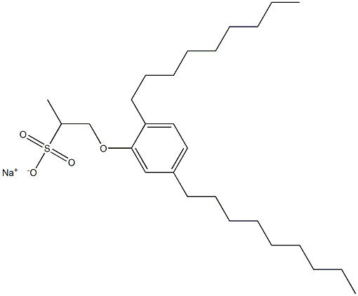 1-(2,5-Dinonylphenoxy)propane-2-sulfonic acid sodium salt 구조식 이미지