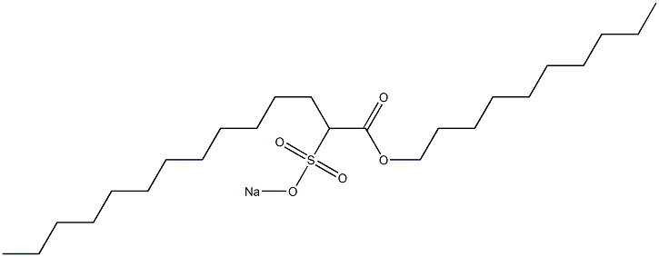 2-(Sodiosulfo)tetradecanoic acid decyl ester 구조식 이미지