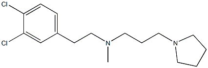 2-(3,4-Dichlorophenyl)-N-[3-(1-pyrrolidinyl)propyl]-N-methylethanamine 구조식 이미지