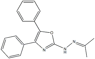 Acetone (4,5-diphenyloxazol-2-yl)hydrazone 구조식 이미지