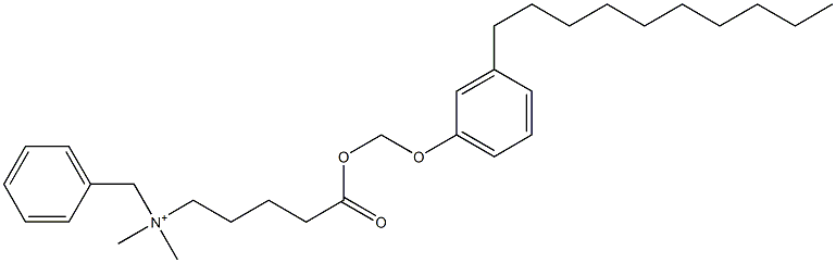 N,N-Dimethyl-N-benzyl-N-[4-[[(3-decylphenyloxy)methyl]oxycarbonyl]butyl]aminium 구조식 이미지