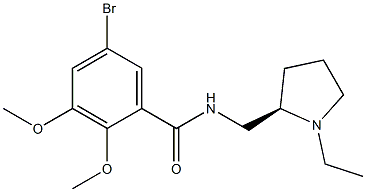 5-Bromo-2,3-dimethoxy-N-[[(2R)-1-ethyl-2-pyrrolidinyl]methyl]benzamide Structure