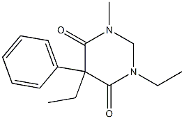 5-Ethyl-5-phenyl-2,5-dihydro-1-methyl-3-ethylpyrimidine-4,6(1H,3H)-dione 구조식 이미지