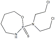 Hexahydro-2-[bis(2-chloroethyl)amino]-1,3,2-oxazaphosphepine 2-sulfide 구조식 이미지