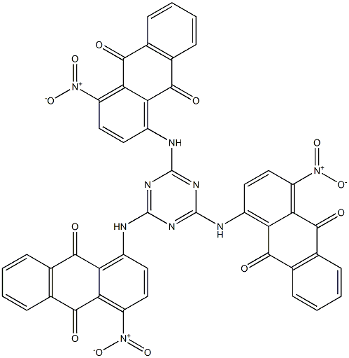 2,4,6-Tris(4-nitro-1-anthraquinonylamino)-1,3,5-triazine 구조식 이미지