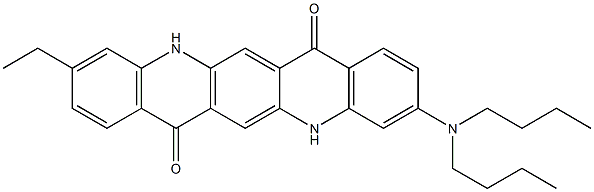 3-(Dibutylamino)-10-ethyl-5,12-dihydroquino[2,3-b]acridine-7,14-dione Structure