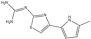 2-[[Amino(amino)methylene]amino]-4-(2-methyl-1H-pyrrol-5-yl)thiazole 구조식 이미지