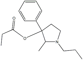 2-Methyl-3-phenyl-1-propylpyrrolidin-3-ol propionate 구조식 이미지