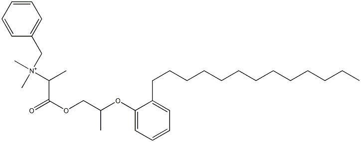 N,N-Dimethyl-N-benzyl-N-[1-[[2-(2-tridecylphenyloxy)propyl]oxycarbonyl]ethyl]aminium Structure