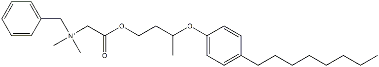 N,N-Dimethyl-N-benzyl-N-[[[3-(4-octylphenyloxy)butyl]oxycarbonyl]methyl]aminium 구조식 이미지