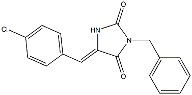 3-Benzyl-5-(4-chlorobenzylidene)imidazolidine-2,4-dione 구조식 이미지